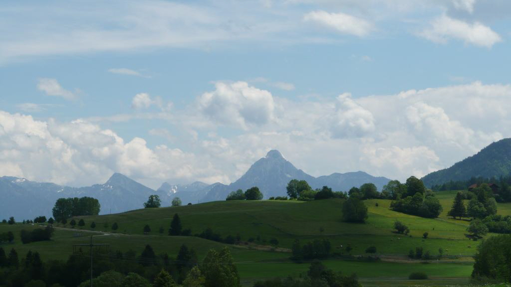 Blick auf die Berge  aus Richtung Pfronten